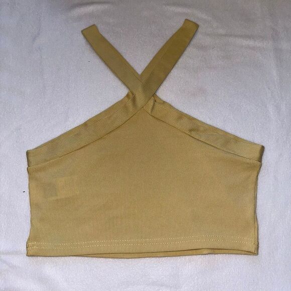 SHEIN Yellow Gold Halter Top - Picture 4 of 4